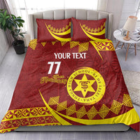 Personalised Tonga High School Bedding Set Happy 77 Years Anniversary LT14 - Polynesian Pride