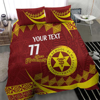 Personalised Tonga High School Bedding Set Happy 77 Years Anniversary LT14 - Polynesian Pride