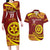 Personalised Tonga High School Couples Matching Long Sleeve Bodycon Dress and Hawaiian Shirt Happy 77 Years Anniversary