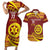 Personalised Tonga High School Couples Matching Short Sleeve Bodycon Dress and Hawaiian Shirt Happy 77 Years Anniversary