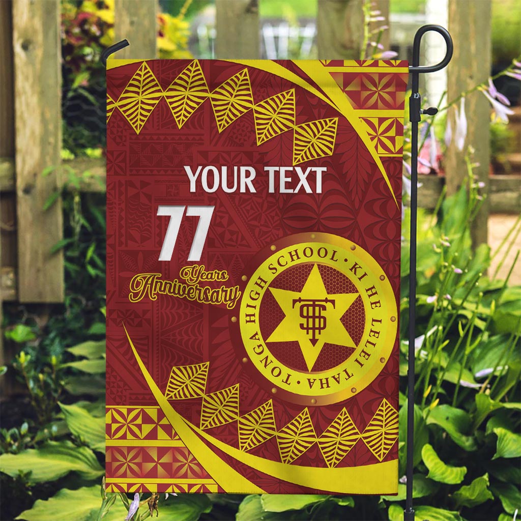 Personalised Tonga High School Garden Flag Happy 77 Years Anniversary LT14 Garden Flag Maroon - Polynesian Pride