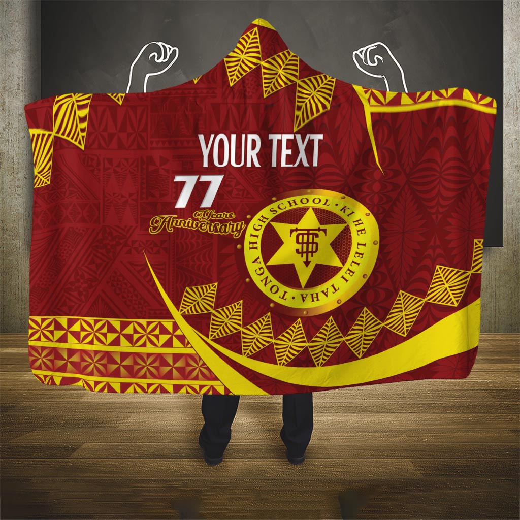 Personalised Tonga High School Hooded Blanket Happy 77 Years Anniversary