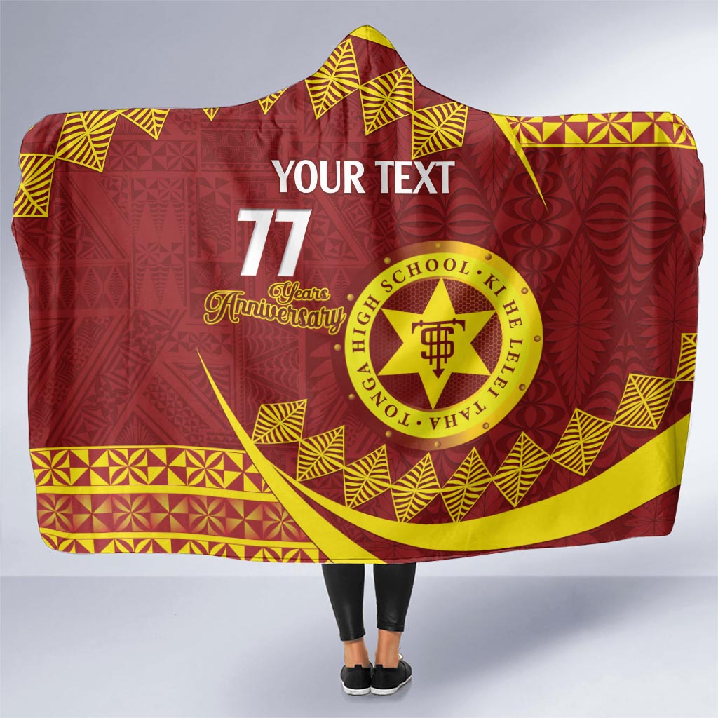Personalised Tonga High School Hooded Blanket Happy 77 Years Anniversary LT14 - Polynesian Pride