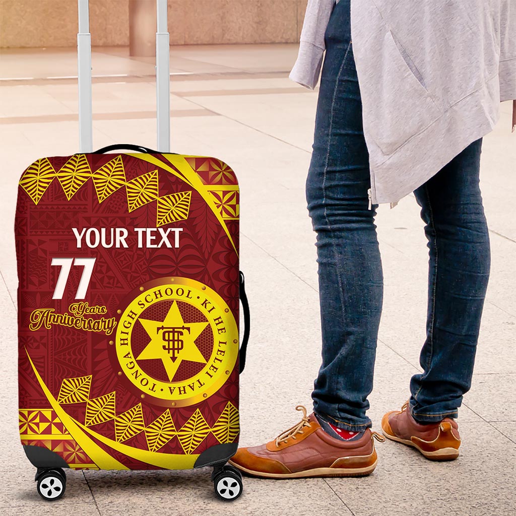 Personalised Tonga High School Luggage Cover Happy 77 Years Anniversary