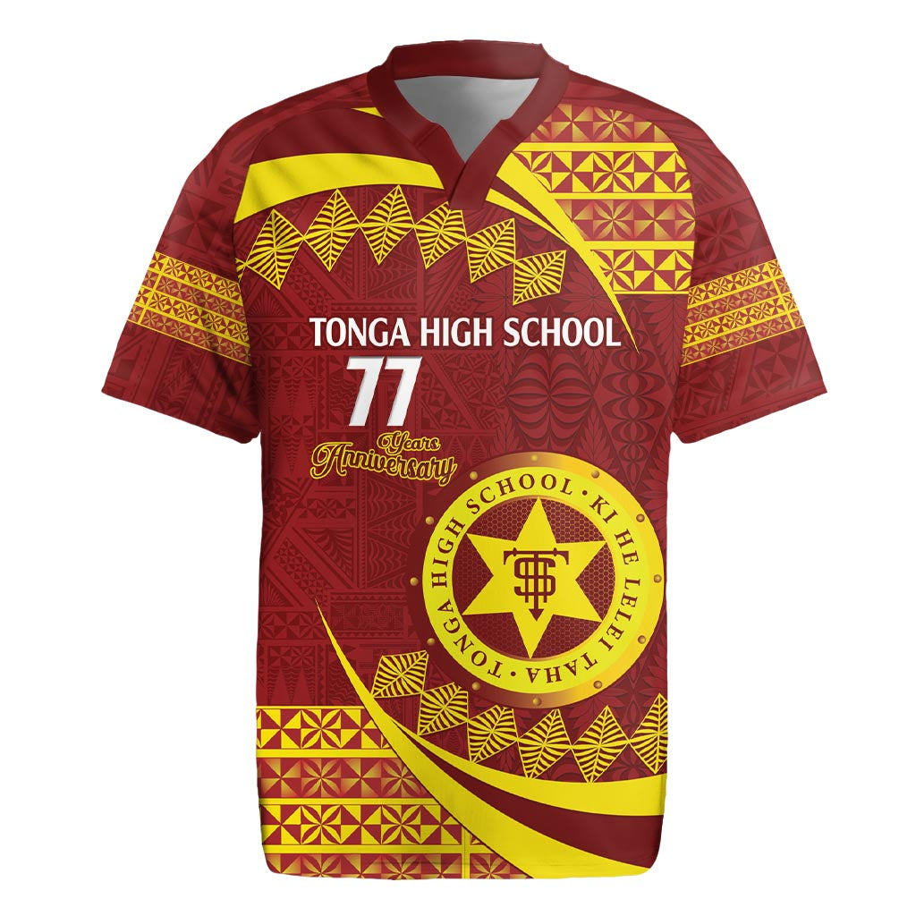 Personalised Tonga High School Rugby Jersey Happy 77 Years Anniversary