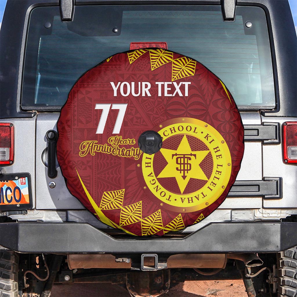 Personalised Tonga High School Spare Tire Cover Happy 77 Years Anniversary