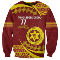 Personalised Tonga High School Sweatshirt Happy 77 Years Anniversary LT14 Unisex Maroon - Polynesian Pride