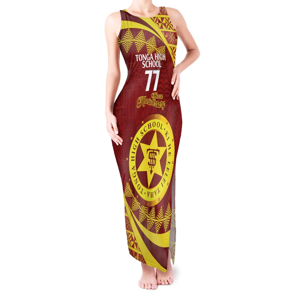 Personalised Tonga High School Tank Maxi Dress Happy 77 Years Anniversary