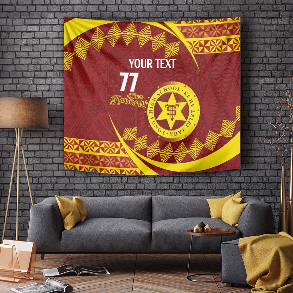 Personalised Tonga High School Tapestry Happy 77 Years Anniversary LT14 - Polynesian Pride
