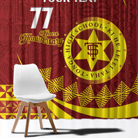 Personalised Tonga High School Window Curtain Happy 77 Years Anniversary LT14 - Polynesian Pride