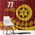 Personalised Tonga High School Window Curtain Happy 77 Years Anniversary