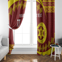 Personalised Tonga High School Window Curtain Happy 77 Years Anniversary LT14 - Polynesian Pride