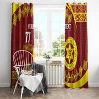 Personalised Tonga High School Window Curtain Happy 77 Years Anniversary LT14 - Polynesian Pride