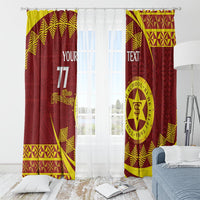 Personalised Tonga High School Window Curtain Happy 77 Years Anniversary LT14 - Polynesian Pride