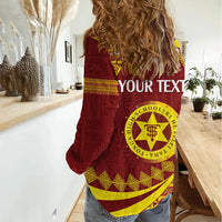 Personalised Tonga High School Women Casual Shirt Happy 77 Years Anniversary LT14 - Polynesian Pride
