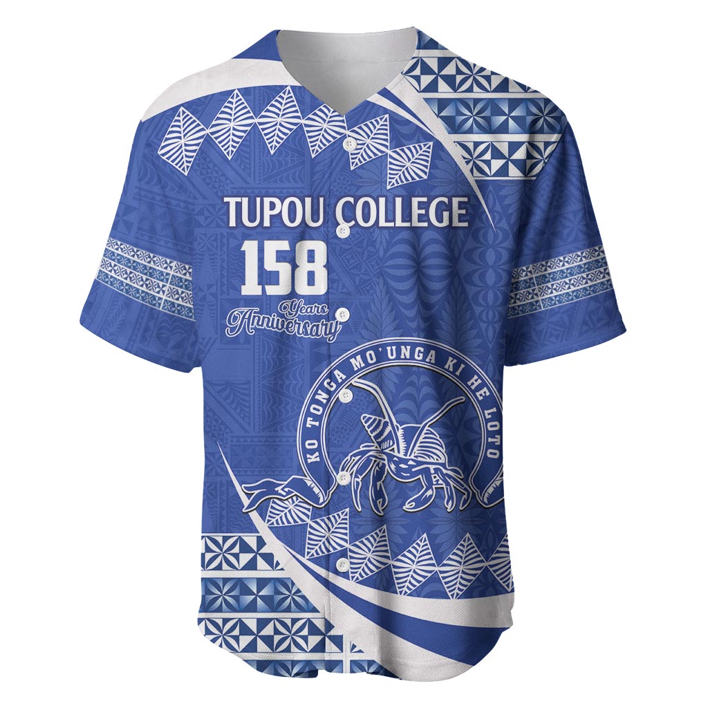 Personalised Tonga Tupou College Toloa Baseball Jersey Happy 158 Years Anniversary