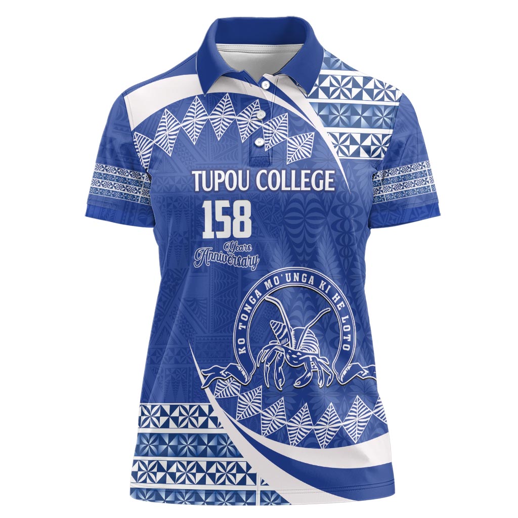 Personalised Tonga Tupou College Toloa Women Polo Shirt Happy 158 Years Anniversary