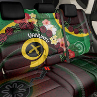 Long God Yumi Stanap Vanuatu Back Car Seat Cover Tropical Flowers Aboriginal Pattern LT14 - Polynesian Pride