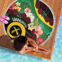 Long God Yumi Stanap Vanuatu Beach Blanket Tropical Flowers Aboriginal Pattern LT14 - Polynesian Pride