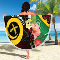 Long God Yumi Stanap Vanuatu Beach Blanket Tropical Flowers Aboriginal Pattern LT14 - Polynesian Pride