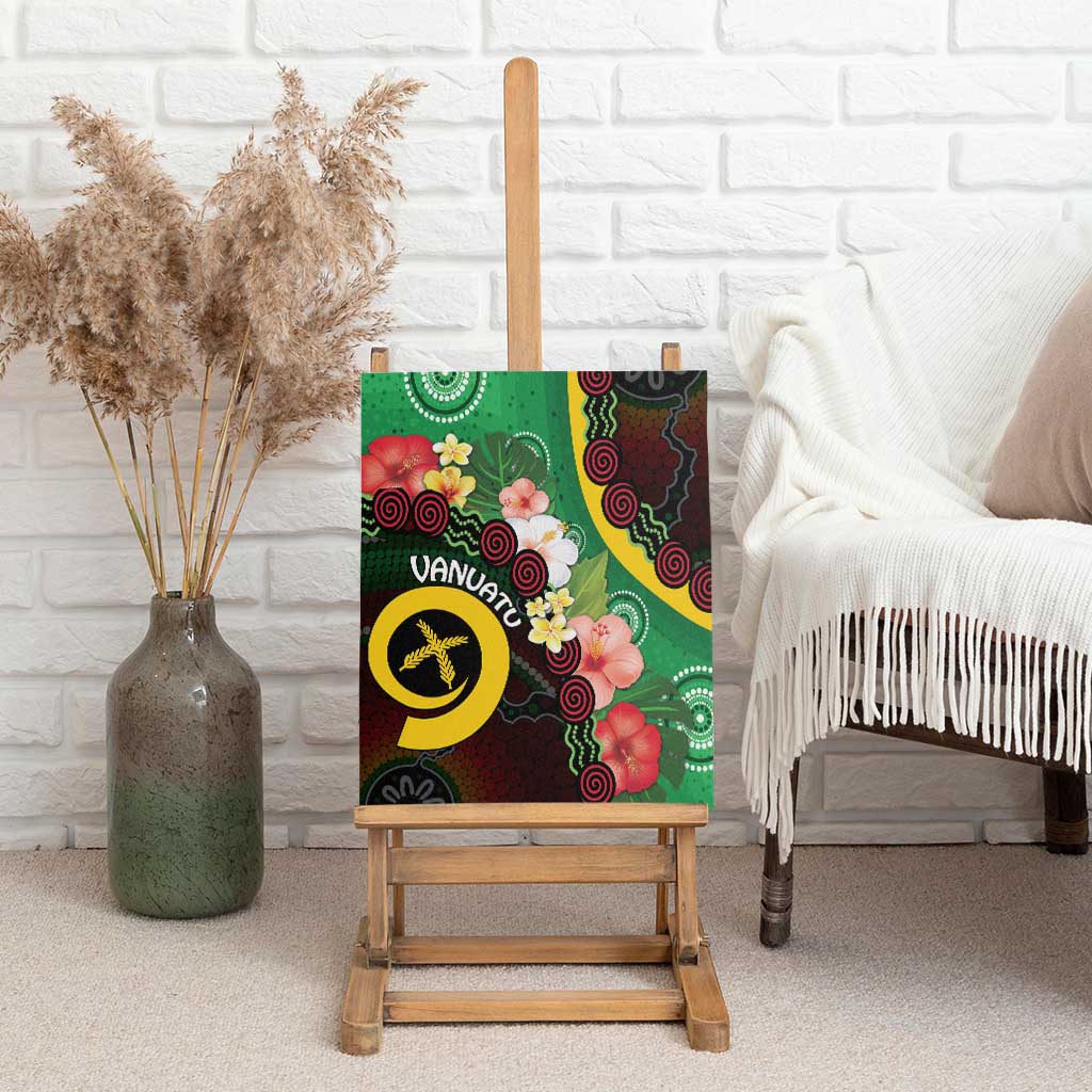 Long God Yumi Stanap Vanuatu Canvas Wall Art Tropical Flowers Aboriginal Pattern LT14 - Polynesian Pride