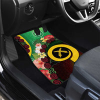 Long God Yumi Stanap Vanuatu Car Mats Tropical Flowers Aboriginal Pattern LT14 - Polynesian Pride