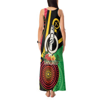 Tamtam Drum Vanuatu Tank Maxi Dress Boar Tusk Aboriginal Flag Style LT14 - Polynesian Pride