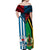 Vanuatu And West Papua Off Shoulder Maxi Dress Coat Of Arms Mix Flag Style LT14 - Polynesian Pride