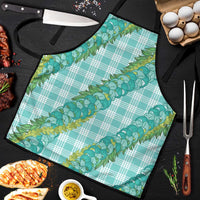 Hawaii Jade Vine Lei Apron Aloha Palaka Motif - Turquoise LT14 Turquoise - Polynesian Pride