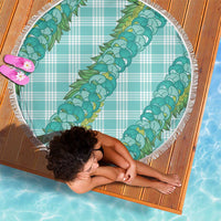 Hawaii Jade Vine Lei Beach Blanket Aloha Palaka Motif - Turquoise LT14 - Polynesian Pride