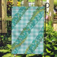Hawaii Jade Vine Lei Garden Flag Aloha Palaka Motif - Turquoise LT14 Garden Flag Turquoise - Polynesian Pride