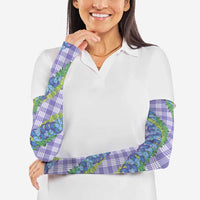 Hawaii Jade Vine Lei Arm Sleeves Aloha Palaka Motif - Purple LT14 - Polynesian Pride