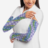 Hawaii Jade Vine Lei Arm Sleeves Aloha Palaka Motif - Purple LT14 - Polynesian Pride