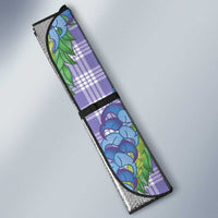 Hawaii Jade Vine Lei Auto Sun Shade Aloha Palaka Motif - Purple LT14 - Polynesian Pride