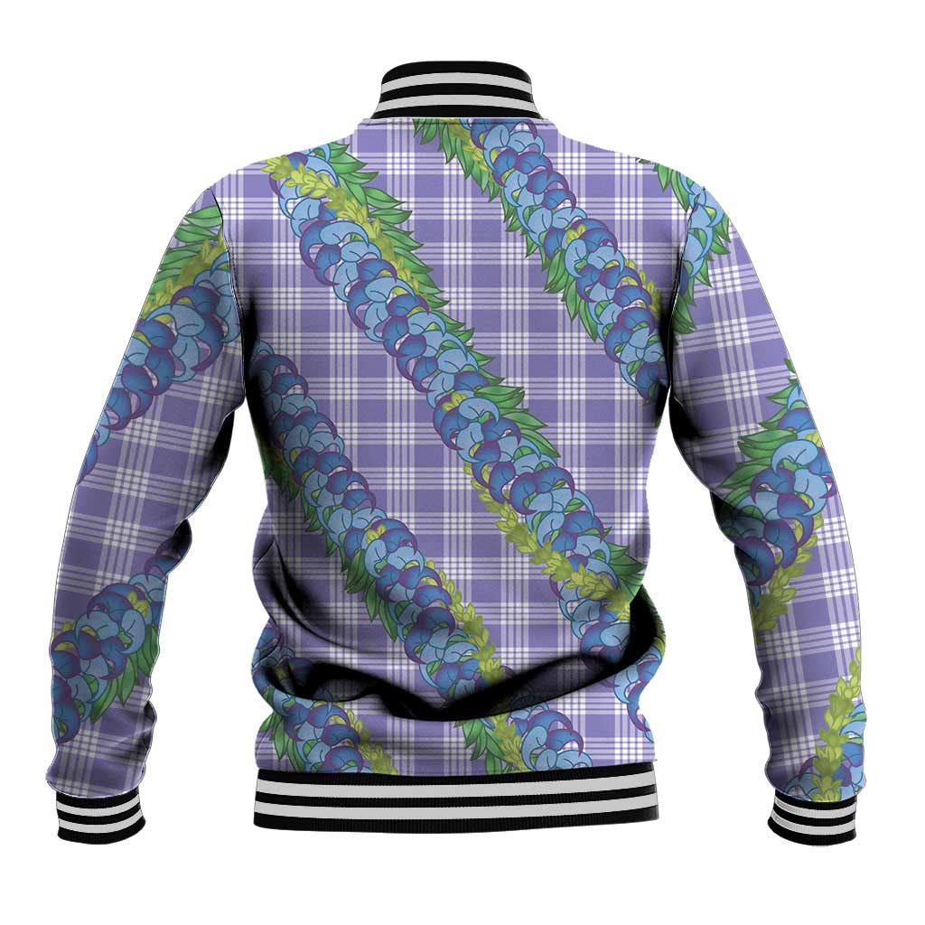 Hawaii Jade Vine Lei Baseball Jacket Aloha Palaka Motif - Purple LT14 - Polynesian Pride