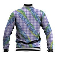 Hawaii Jade Vine Lei Baseball Jacket Aloha Palaka Motif - Purple LT14 - Polynesian Pride
