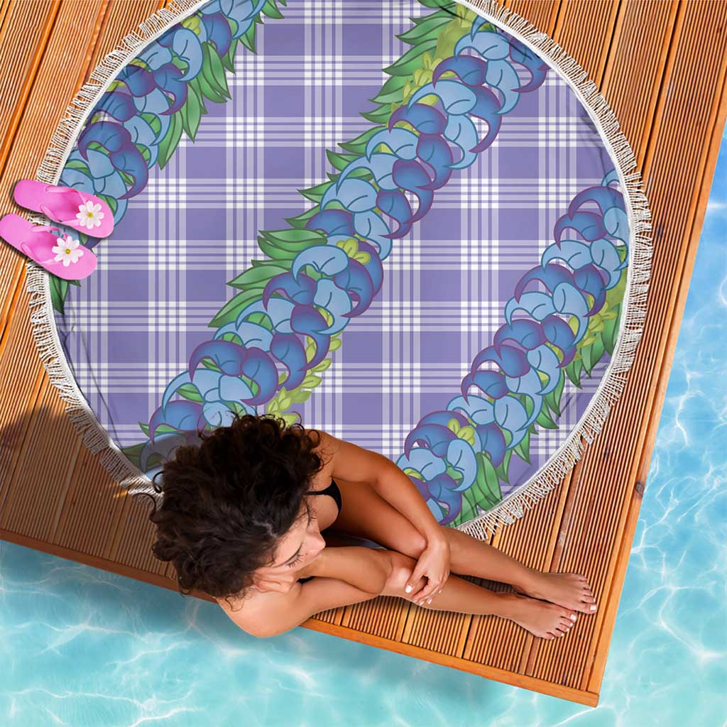 Hawaii Jade Vine Lei Beach Blanket Aloha Palaka Motif - Purple LT14 - Polynesian Pride