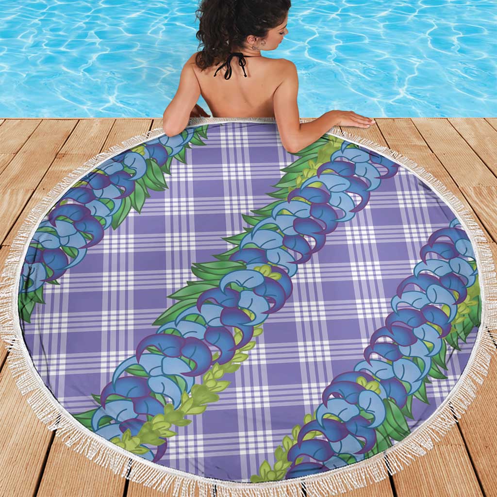 Hawaii Jade Vine Lei Beach Blanket Aloha Palaka Motif - Purple LT14 - Polynesian Pride