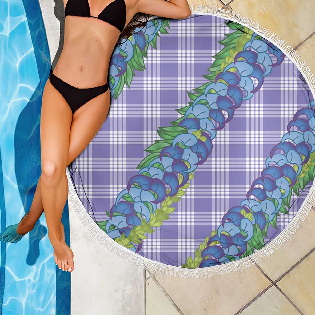 Hawaii Jade Vine Lei Beach Blanket Aloha Palaka Motif - Purple LT14 - Polynesian Pride