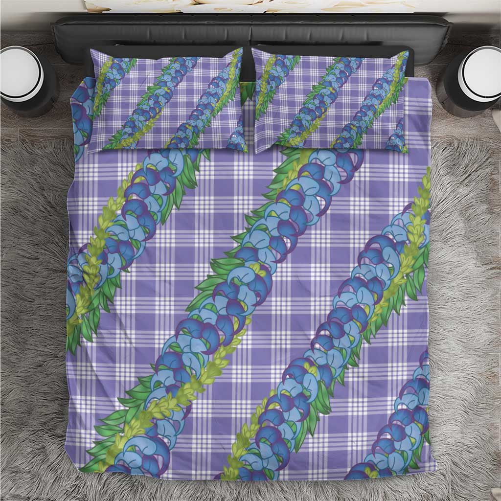 Hawaii Jade Vine Lei Bedding Set Aloha Palaka Motif - Purple LT14 Purple - Polynesian Pride