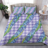 Hawaii Jade Vine Lei Bedding Set Aloha Palaka Motif - Purple LT14 - Polynesian Pride