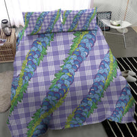 Hawaii Jade Vine Lei Bedding Set Aloha Palaka Motif - Purple LT14 - Polynesian Pride