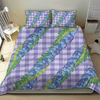 Hawaii Jade Vine Lei Bedding Set Aloha Palaka Motif - Purple LT14 - Polynesian Pride