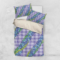 Hawaii Jade Vine Lei Bedding Set Aloha Palaka Motif - Purple LT14 US Twin 172cm x 218cm Purple - Polynesian Pride