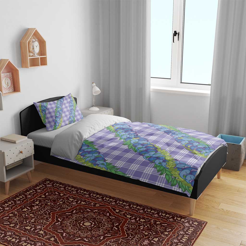 Hawaii Jade Vine Lei Bedding Set Aloha Palaka Motif - Purple LT14 - Polynesian Pride
