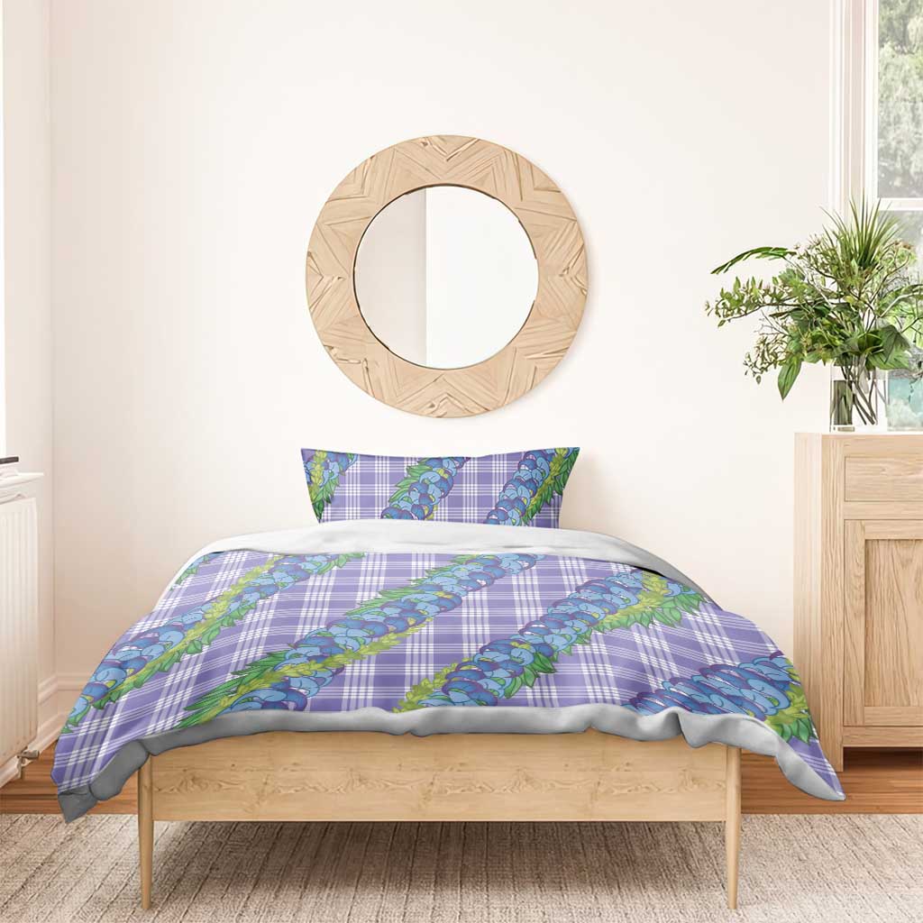 Hawaii Jade Vine Lei Bedding Set Aloha Palaka Motif - Purple LT14 - Polynesian Pride