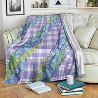 Hawaii Jade Vine Lei Blanket Aloha Palaka Motif - Purple LT14 Purple - Polynesian Pride