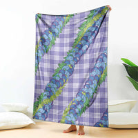 Hawaii Jade Vine Lei Blanket Aloha Palaka Motif - Purple LT14 - Polynesian Pride