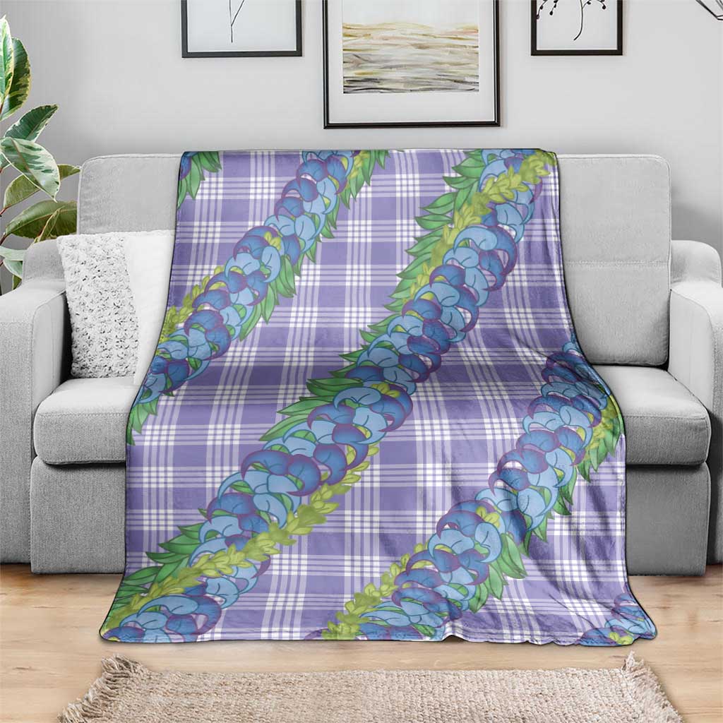 Hawaii Jade Vine Lei Blanket Aloha Palaka Motif - Purple LT14 - Polynesian Pride