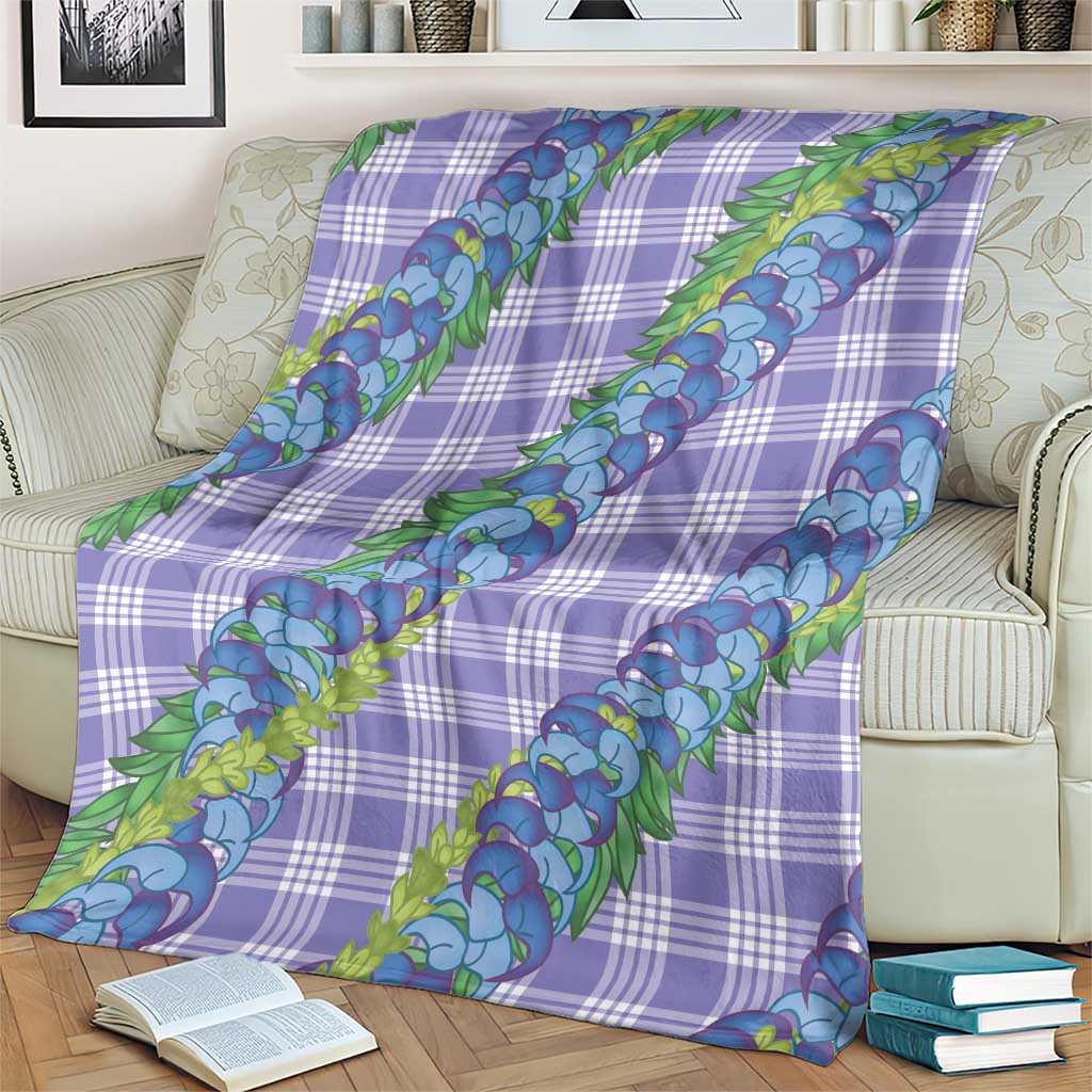 Hawaii Jade Vine Lei Blanket Aloha Palaka Motif - Purple LT14 - Polynesian Pride